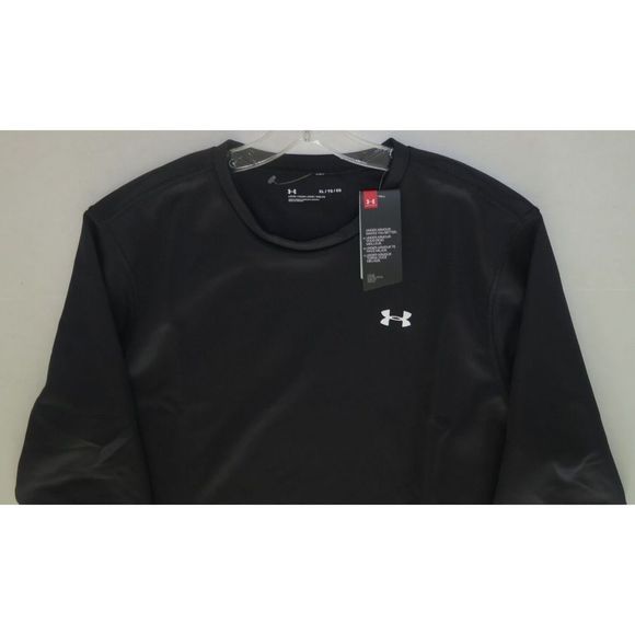 Under Armour 1362873 001 Men's Sz XL Black Rival Crew Long Sleeve Sweatshirt - Picture 3 of 5